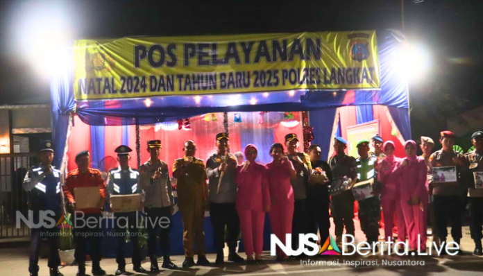 Kapolres Langkat Bersama Rombongan Tinjau Kesiapan Pos Pengamanan Natal dan Tahun Baru 2024-2025-Nusaberita.live