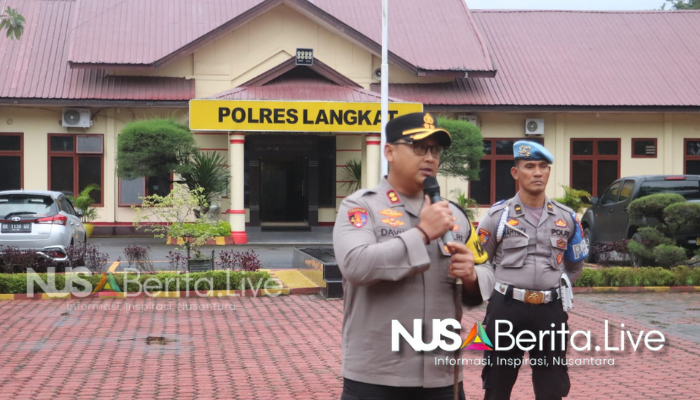 Apel Persiapan Pengamanan Ibadah Malam Natal 2024, Polres Langkat Amankan 76 Gereja Prioritas - Nusaberita.live