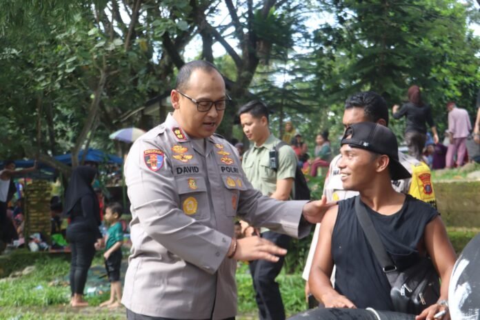 Kapolres Langkat Cek Pengamanan di Objek Wisata saat Libur Nataru
